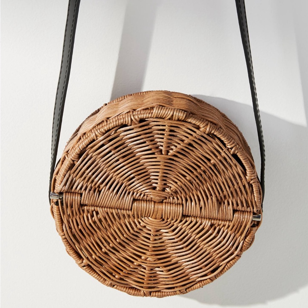 Anthropologie Rachel Comey Baan Circle Crossbody Bag Wicker Basket Purse